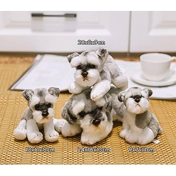 手のひらぬいぐるみ 仔犬 シュナウザー アーティストベア 海外作家様 ミニチュア 手のひらぬいぐるみ 仔犬 シュナウザー アーティストベア 海外